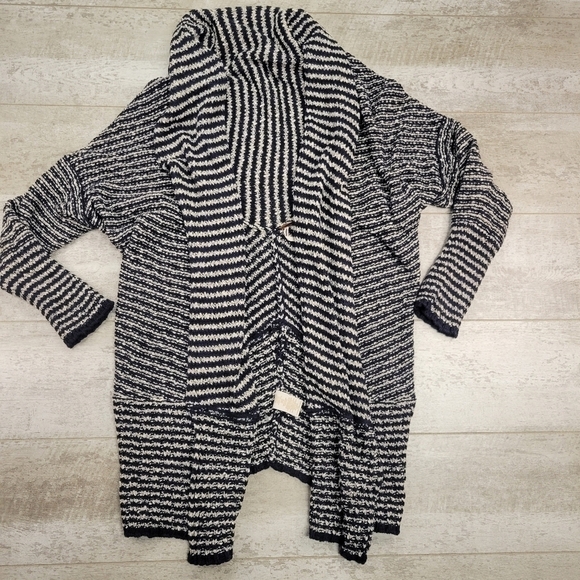 Free People Amoudi Cocoon Cardigan Striped Sweater Size Large - Picture 1 of 8